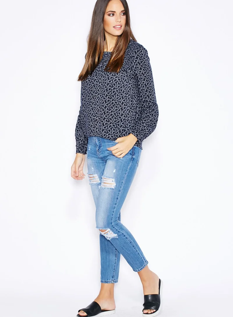 Ginger Ripped Boyfriend Jeans
