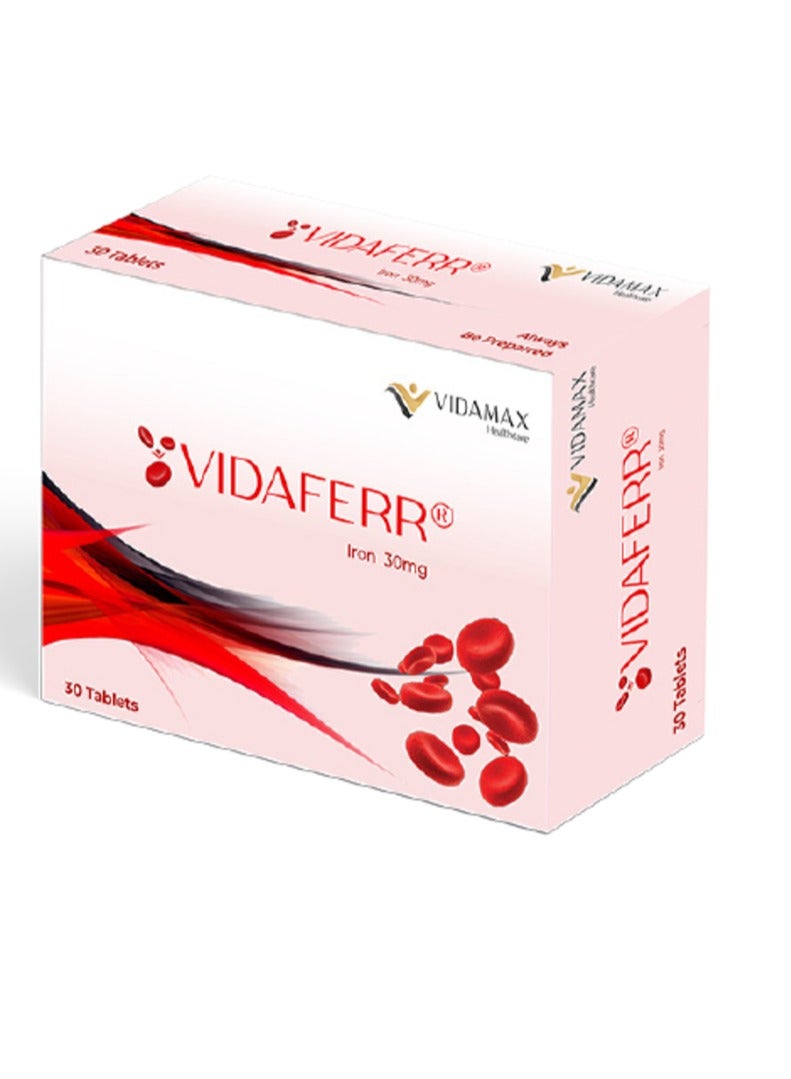 VIDAMAX كبسولات فيدافير 30 ملغ (30 حبة)