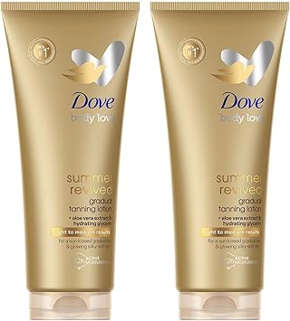 Dove Derma Spa Summer Revived Fair To Medium Skin Body Lotion Pack of 2 200ml - Image 1