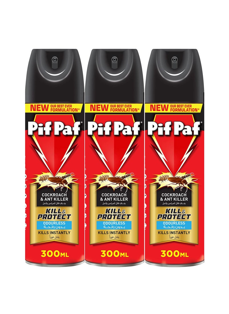Cockroach And Ant Killer Spray With Best Ever Formulation 3 x 300ml