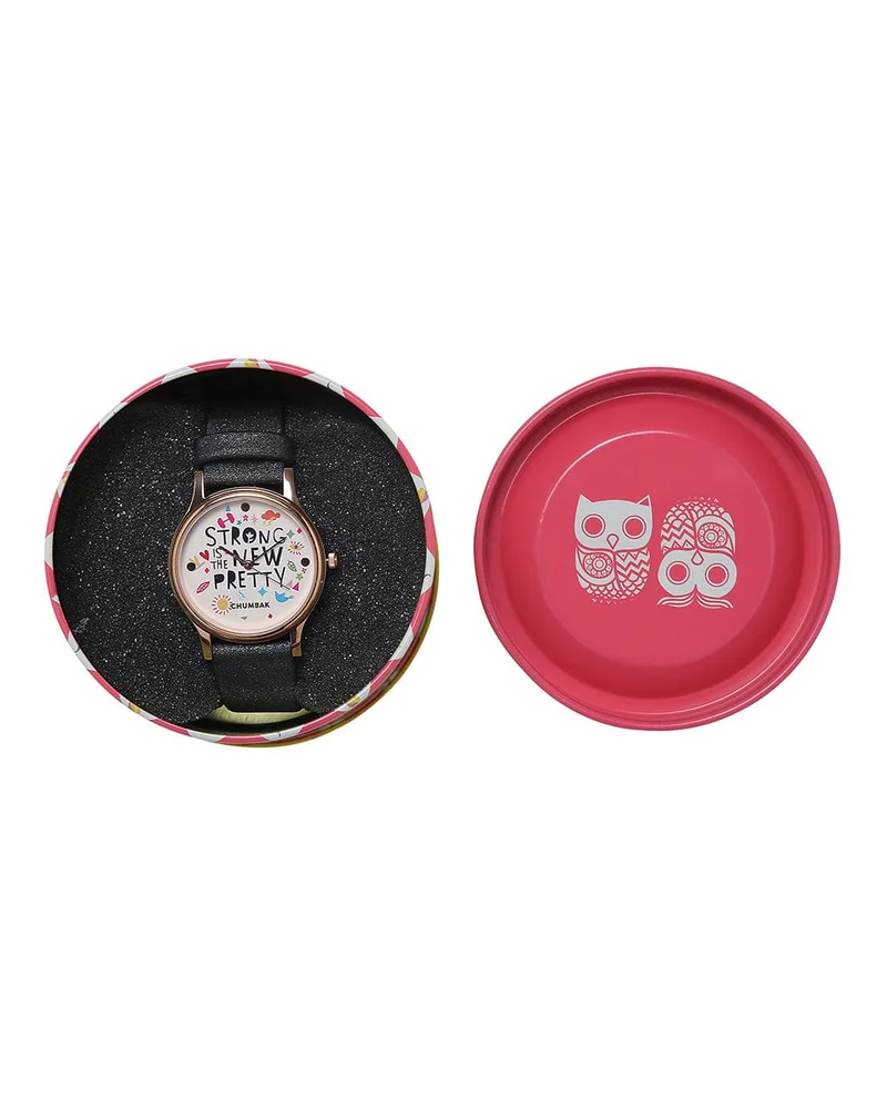 Chumbak Strong Is The New Pretty Wrist Watch, Leather Strap