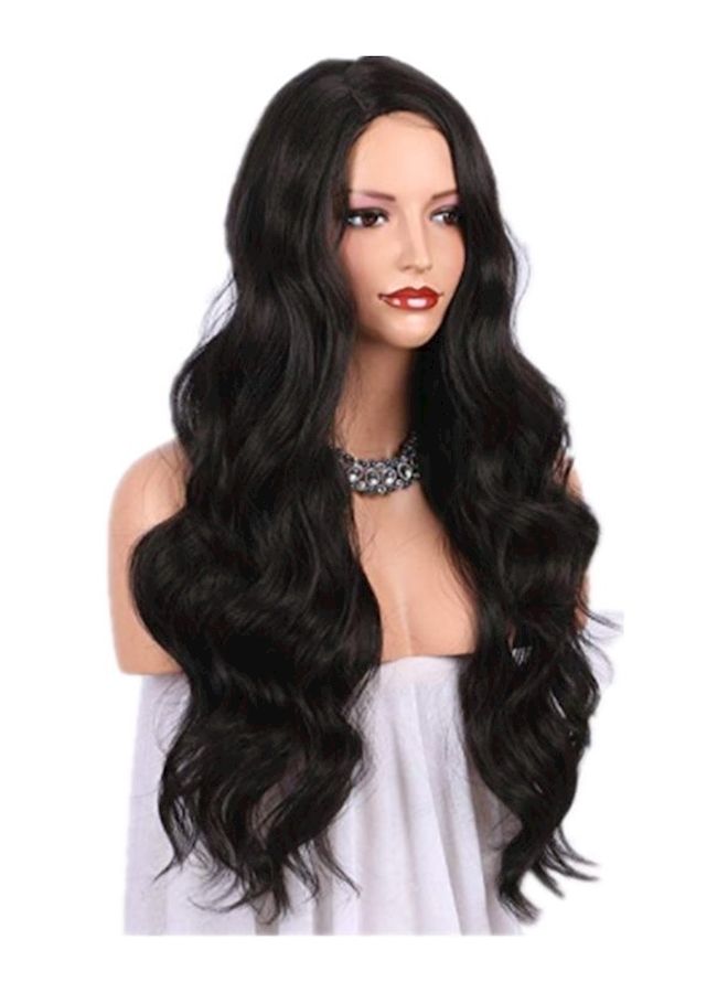 Loquat Cosplay Costume Party Anime Wigs Black 65cm - Image 1