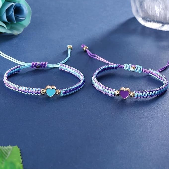 rayihni Bff Bracelets, Adjustable Strand, Best Friends Bracelet, Friendship Bracelets, Jewelry Gifts, For Teen Girls Women Couples - Image 4