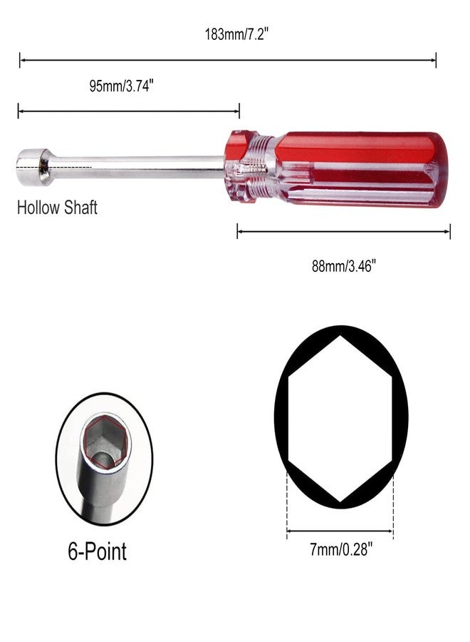 Utoolmart 7mm Hexagon Nut Nonslip Handle Hex Socket Wrench Screwdriver Hex Nut Driver - Image 2