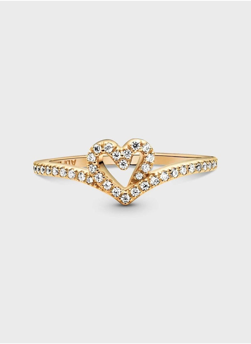 Pandora Timeless Wish Sparkling Heart Ring - Image 2