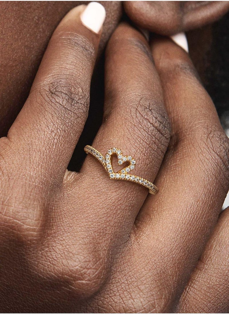 Pandora Timeless Wish Sparkling Heart Ring - Image 5