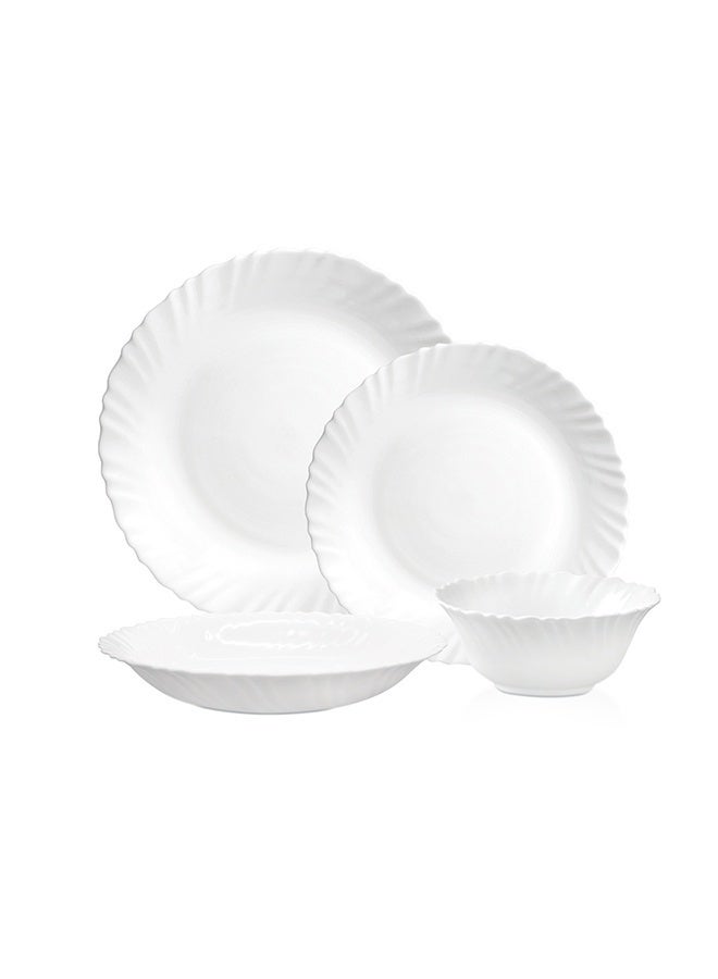 Royalford 16 Pieces Classic Opalware Dinner Set RF12397 Includes Dinner Deep And Dessert Plates And Serving Bowls Dishwasher-Safe, Freezer and Microwave Safe - Image 4