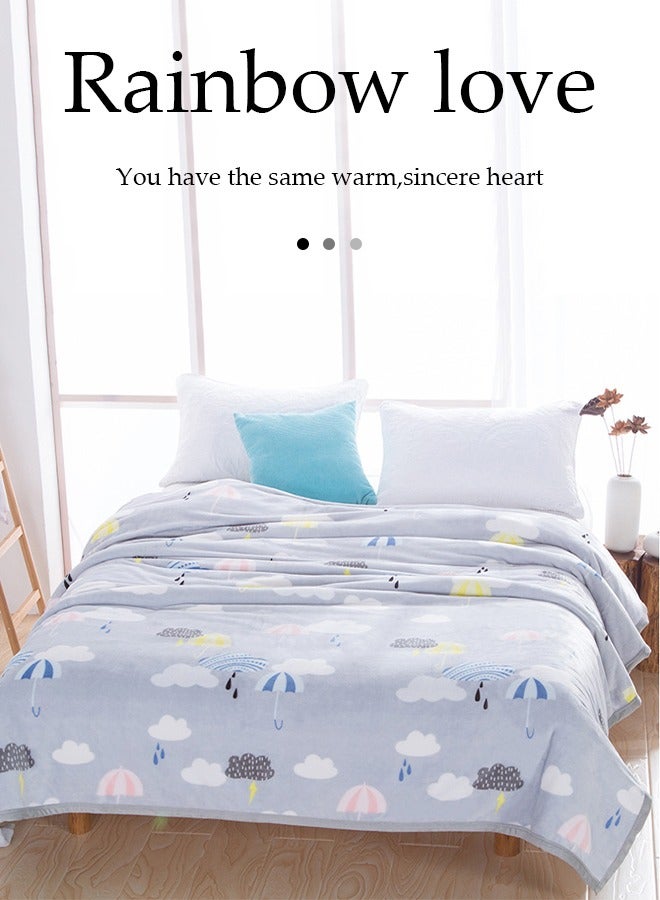 DUNISO Flannel blanket, wool thickened edge wrapped sofa blanket, nap blanket, suitable for all seasons, suitable for beds, sofas, and furniture, 1.5 * 2m ﻿ - Image 3