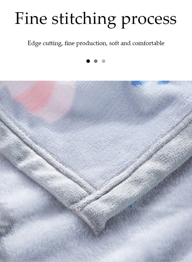 DUNISO Flannel blanket, wool thickened edge wrapped sofa blanket, nap blanket, suitable for all seasons, suitable for beds, sofas, and furniture, 1.5 * 2m ﻿ - Image 4