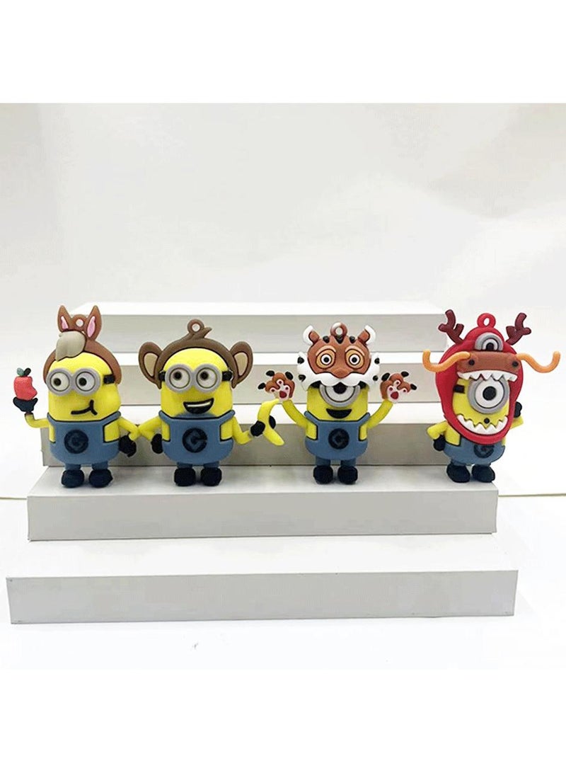12-Piece Minions Figurines Model Desktop Decorations Model Toys Keychain Pendant - Image 2