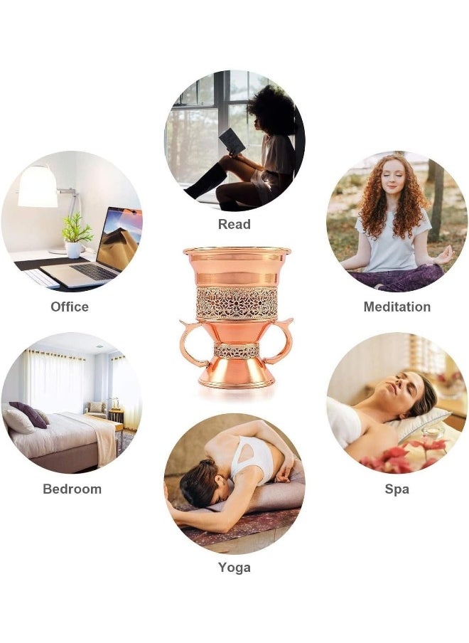 SAQOWARE - Saqoware Premium Metal Frankincense Resin Incense Burner, Incense Censer, Portable Bakhoor Burner,  Bakhoor Burner, Myrrh Burner with Tongs for Yoga, Spa Aromatherapy - Image 1