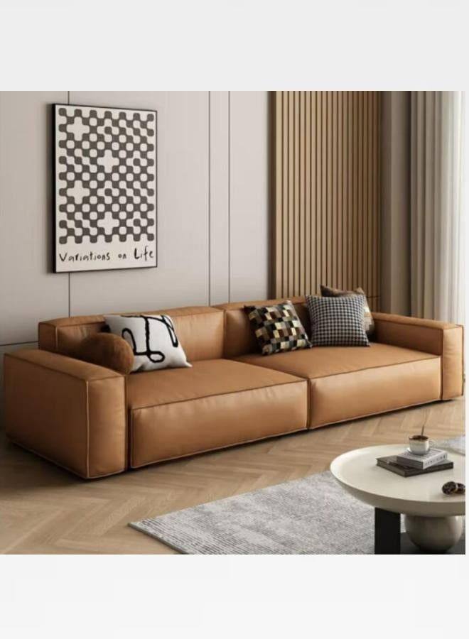 AAF FURNITURE Light Luxury Style Furniture Sofa Set Brown Without Pillow - Image 1