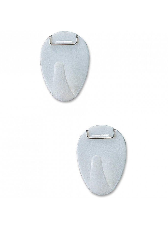 Officemate Plastic Cubicle Hooks, White, Set of 5 (30180) - Image 1