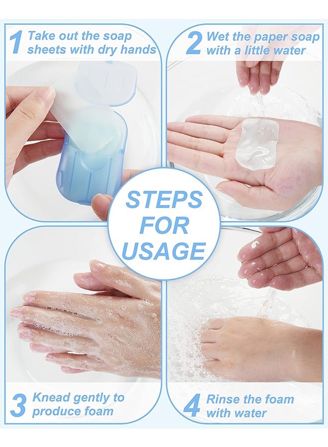 8 Pcs Soap Flakes Hand Soap Sheets, Mini Portable Antibacterial Soap Sheets the Box, Disposable Travel Scented Bath Slice Sheet Foaming Paper Soap Confetti Slide Flakes (Colorful) - Image 4
