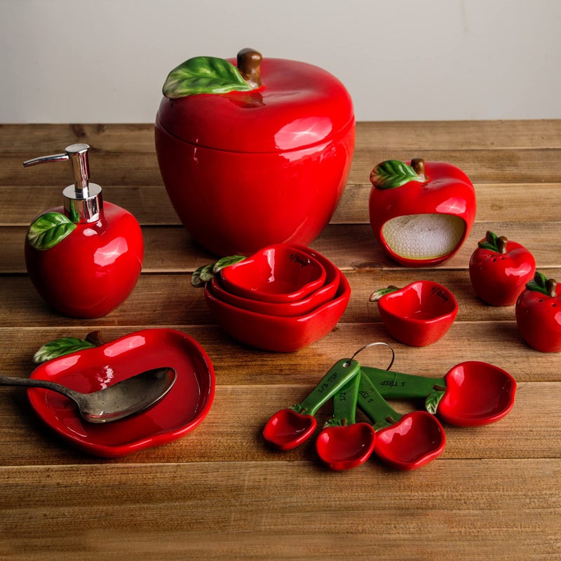 Home Essentials & Beyond Dish Sponge Holder, Red Apple Scrubby by Home Essentials & Beyond Kitchen Sponge Caddy Includes A Nylon Non-Scratch Dish Scrubber. - Image 2