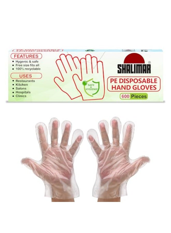 Shalimar Disposable Hand Gloves – Pack of 1 / 200 Pieces – Natural Color – Free Size – Durable, Multi-Purpose Gloves for Household, Kitchen, Cleaning, and More - Image 1