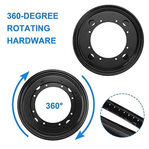 GENHAKON 6 PCS 9 Inch Black Lazy Susan Turntable Bearing Plate, Lazy Susan Bearings Base, Lazy Susan Hardware, Easy Installation, Solid Metal Construction, for Home and Industrial, by GENHAKON - Image 3
