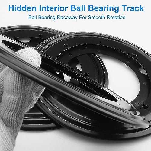 GENHAKON 6 PCS 9 Inch Black Lazy Susan Turntable Bearing Plate, Lazy Susan Bearings Base, Lazy Susan Hardware, Easy Installation, Solid Metal Construction, for Home and Industrial, by GENHAKON - Image 5