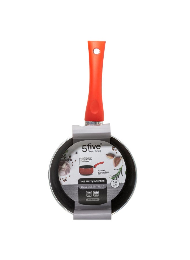 Five Simply Smart Essentielle Aluminum Induction Saucepan Red and Black 16 cm 128845 - Image 4