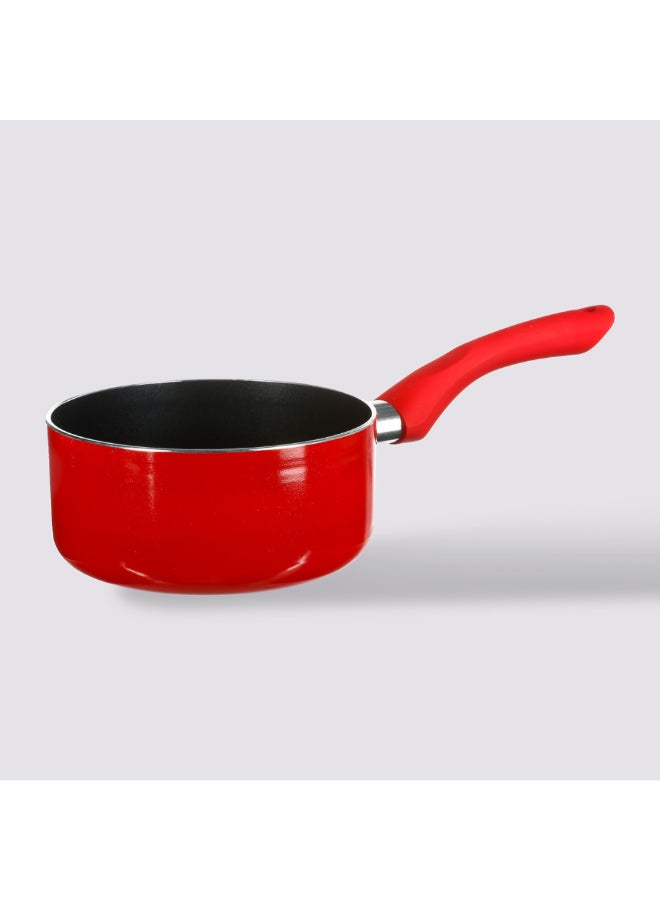 Five Simply Smart Essentielle Aluminum Induction Saucepan Red and Black 16 cm 128845 - Image 1