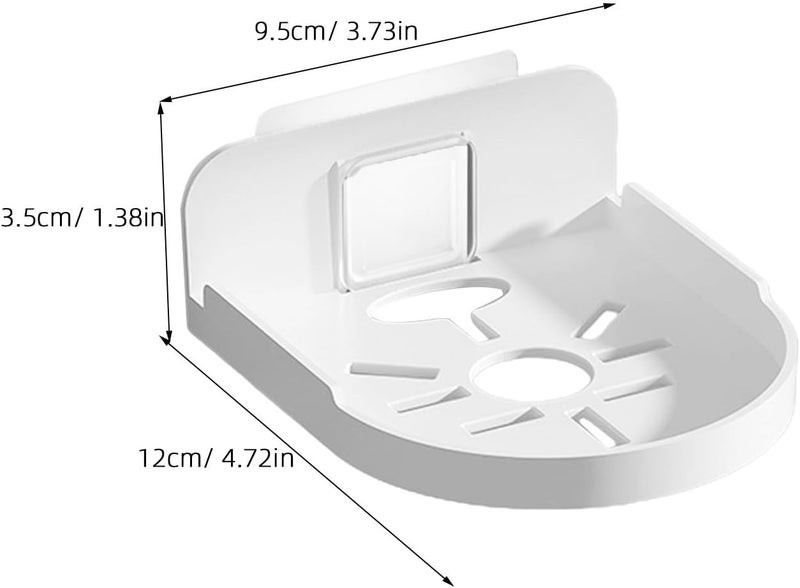 Zerodeko Adhesive Wall Shelf Storage Holder for Monitor Camera Bracket Small Punch-Free Floating Shelf White Bathroom Wall Mount Organizer - Image 3