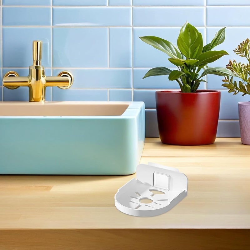 Zerodeko Adhesive Wall Shelf Storage Holder for Monitor Camera Bracket Small Punch-Free Floating Shelf White Bathroom Wall Mount Organizer - Image 4