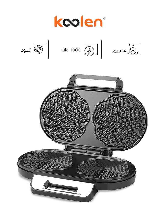 KOOLEN - Double wafel machine with temperature control, black - 800108002 - Image 1