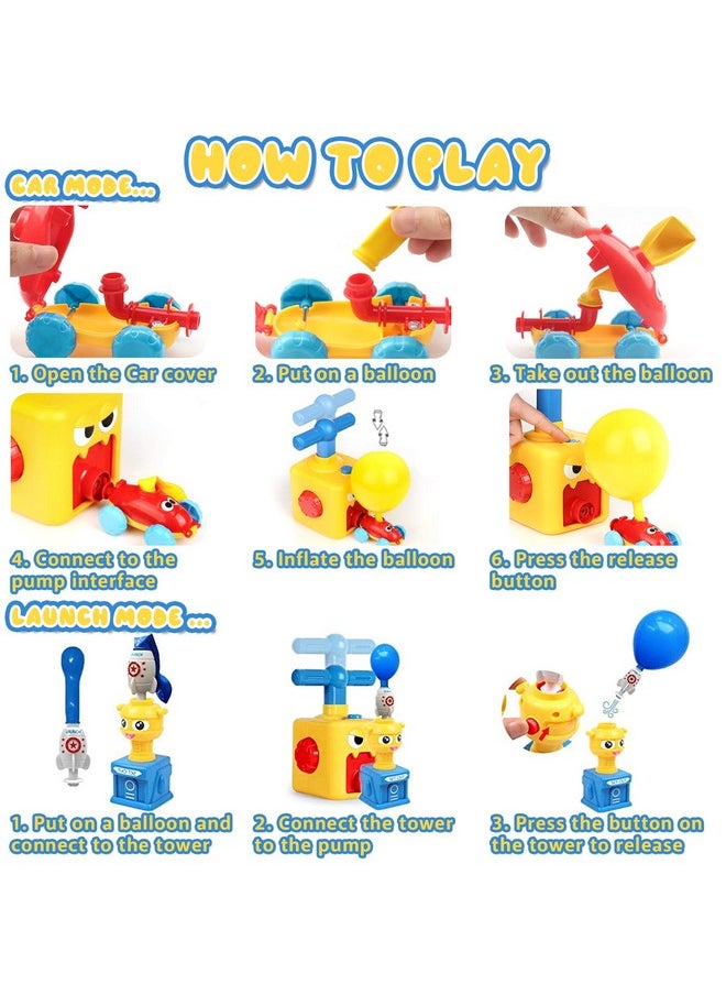 PartyWoo Balloon Launcher Car Toy Set 72 Pcs Balloon Car Toy With Pump Balloon Toys For Kids Balloon Launcher Toy Balloon Powered Car Balloon Launcher Toy Gifts For Kids (Yellow Duck)  - Image 4