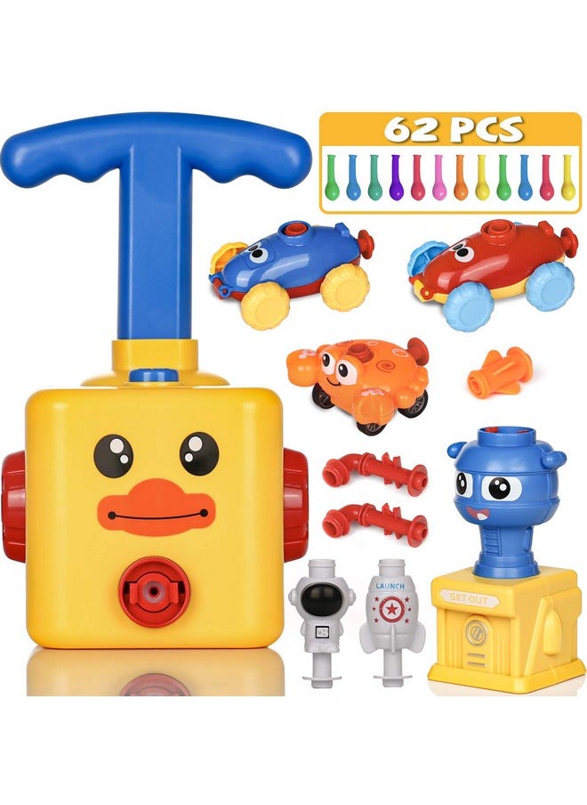 PartyWoo Balloon Launcher Car Toy Set 72 Pcs Balloon Car Toy With Pump Balloon Toys For Kids Balloon Launcher Toy Balloon Powered Car Balloon Launcher Toy Gifts For Kids (Yellow Duck)  - Image 2