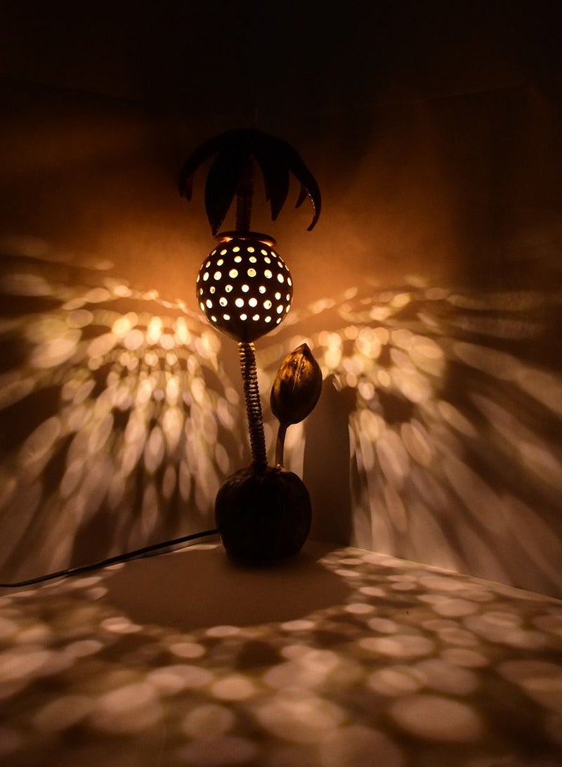 N & H 1 Ball Tree Design Coconut Shell Table Lamp - Image 2