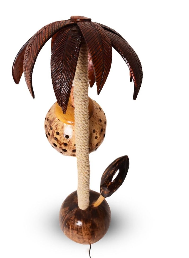 N & H 1 Ball Tree Design Coconut Shell Table Lamp - Image 5