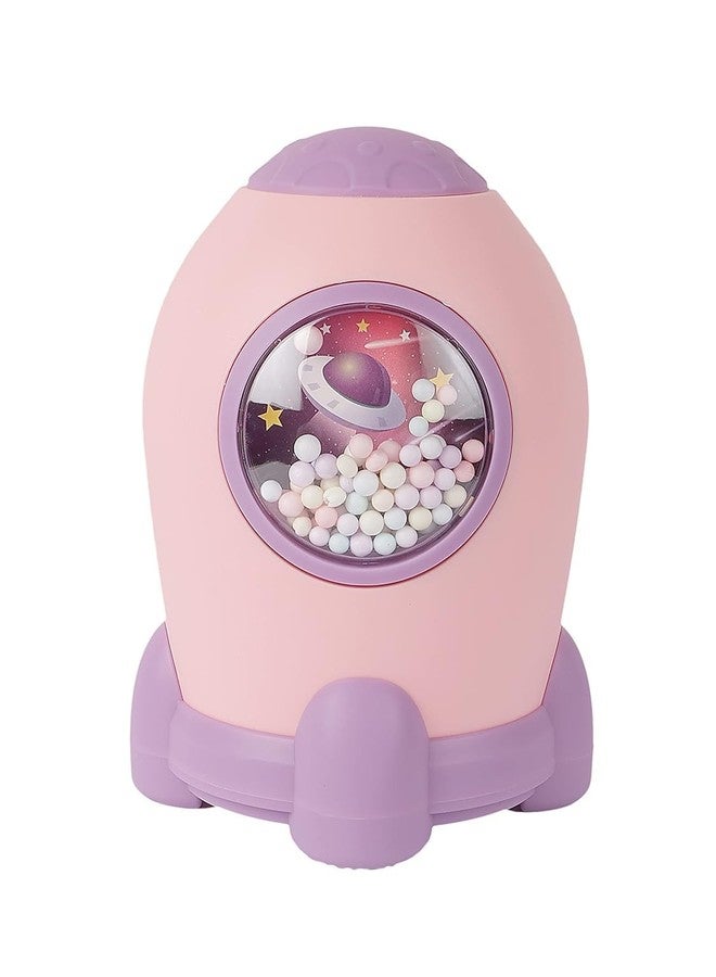MB STAR Rocket Shaped Cute Unbreakable Resin Piggy Bank Coin Box for Kids, Money Bank for Kids, Piggy Bank for Kids, Money Box for Kids, Birthday Return Gift - Pink, Pack of 1 - Image 1