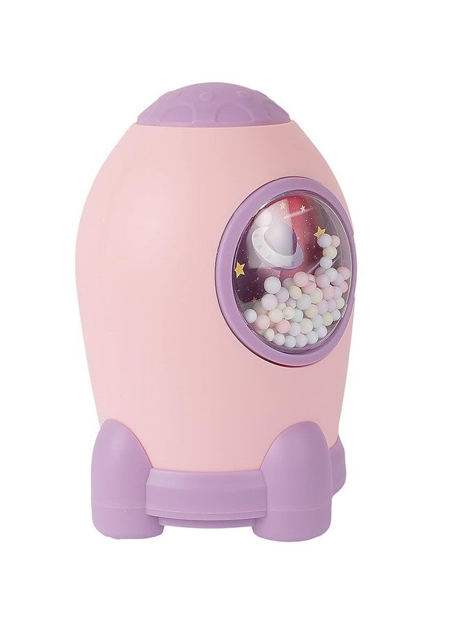 MB STAR Rocket Shaped Cute Unbreakable Resin Piggy Bank Coin Box for Kids, Money Bank for Kids, Piggy Bank for Kids, Money Box for Kids, Birthday Return Gift - Pink, Pack of 1 - Image 2