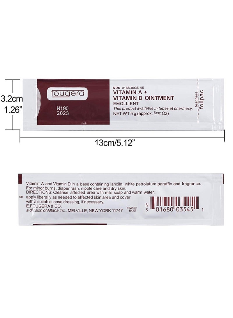 Fougera Tattoo Scar Repair Gel, 100Pcs Microblading Aftercare Ointment Vitamin A&D Anti-Inflammatory Anti Scar Tattoo Aftercare Cream for Makeup Microblading and Tattoo Healing Art Tattoo Supplies - Image 3