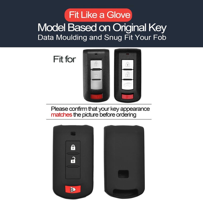 INFIPAR Silicone Key Fob Cover for Mitsubishi - Image 2