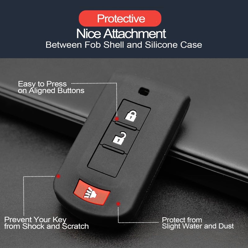 INFIPAR Silicone Key Fob Cover for Mitsubishi - Image 4