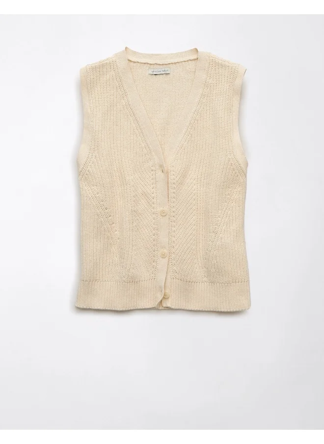 American Eagle AE Button-Up Sweater Vest