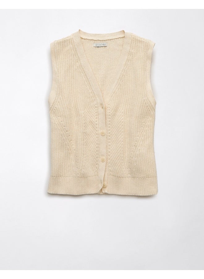 American Eagle سترة بدون أكمام مزرر AE  - Image 3