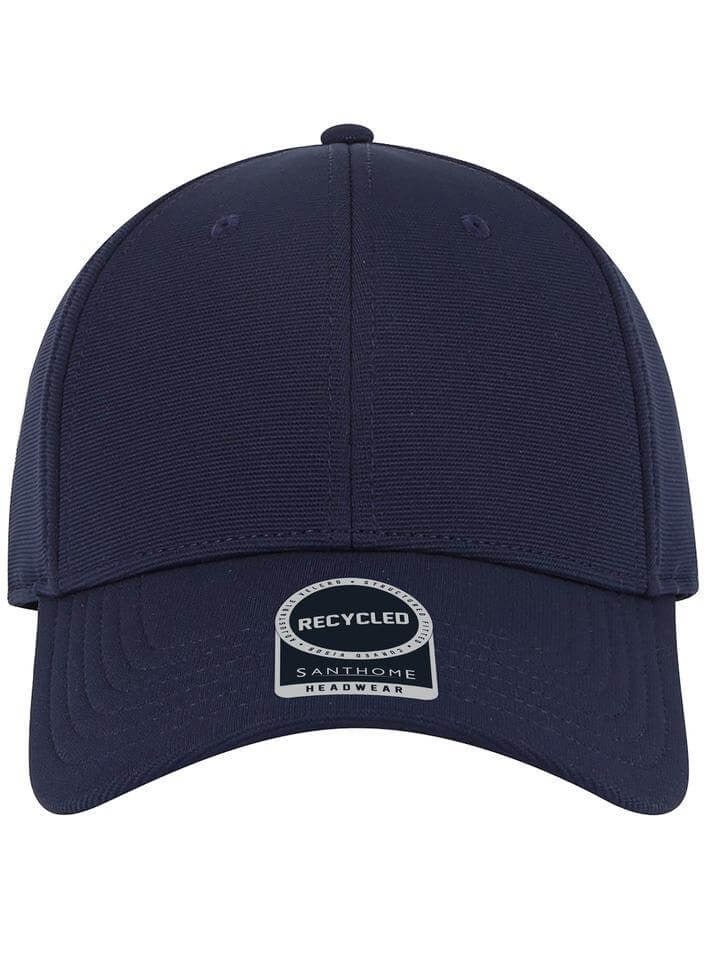 Santhome Titan Cap for Men Branded Recycled structured 6 Panel Premium cap with a Stylish Heavy Ribbed Double Jersey Knit Structure with Silent Adjustable Velcro - Image 4