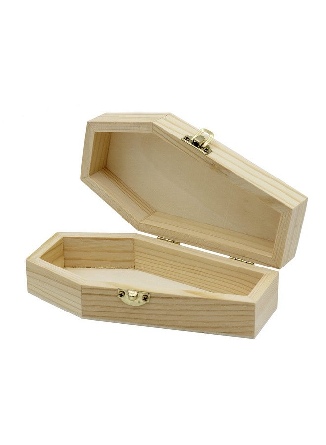Creative Hobbies Pack Of 6 Small Unfinished Wood Funeral Coffins 6Inch Perfect For Halloween Goth Decor And Pet Memorials - Image 3