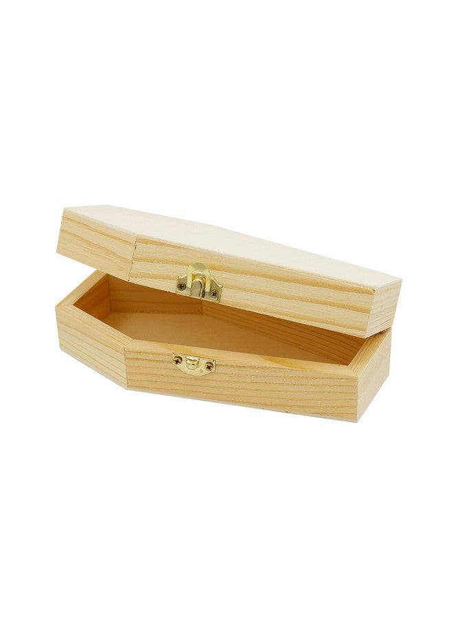 Creative Hobbies Pack Of 6 Small Unfinished Wood Funeral Coffins 6Inch Perfect For Halloween Goth Decor And Pet Memorials - Image 2
