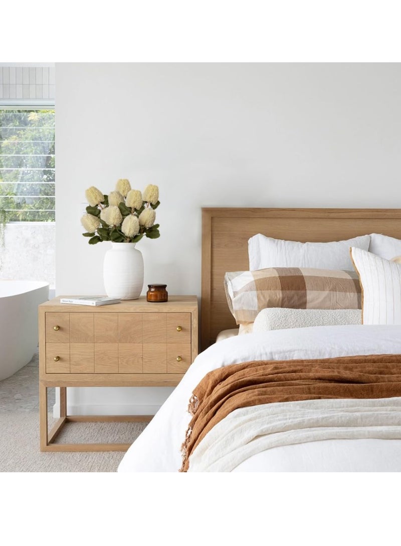 Excefore 4 Pack Artificial Flowers Bouquets, Cream White Long Stem Artificial Flowers, Suitable for for Office Home Table Decor Wedding Party (57 cm) - Image 5