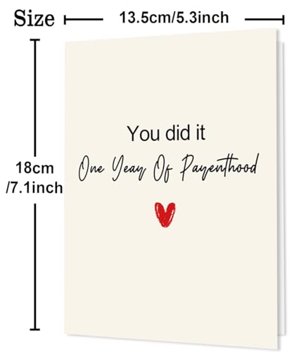 fancu One Year Old Birthday Cards, 1st Birthday Cards for Girls, First Birthday Card for Boy, Baby Gift Card, Birthday Card for 1 year Old Boys Girls - Image 3