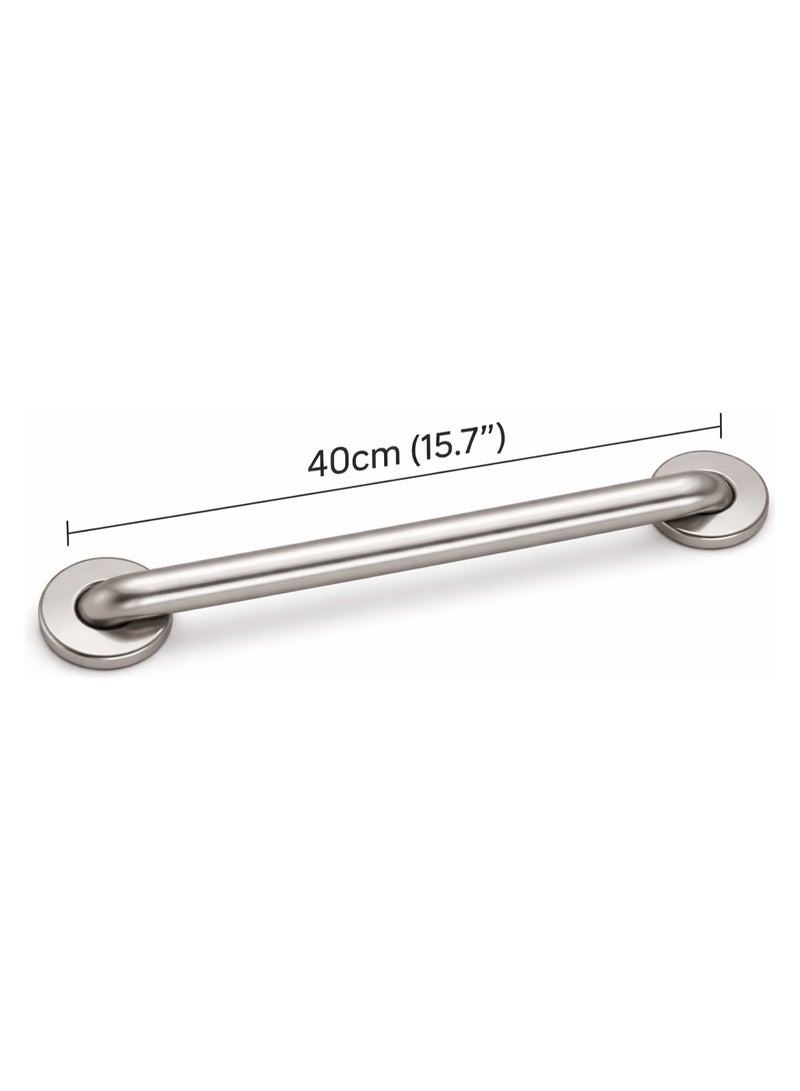 40CM Silver Bathroom Grab Bars – Stainless Steel Shower Grab Rail, Non-Slip Safety Handle for Elderly & Handicap, Wall Mounted Bathtub Support Bar Heavy Duty - Image 1