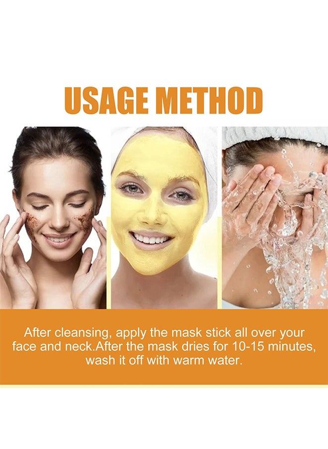 West&Month Turmeric + Vitamin C Clay Mask Stick-Organic Purifying Mask for Blackhead Cleansing, Clay Mud Mask for Deep Clean Pore, Improve Skin Acne Scars Facial Mask With Blackhead Remover  - Image 5