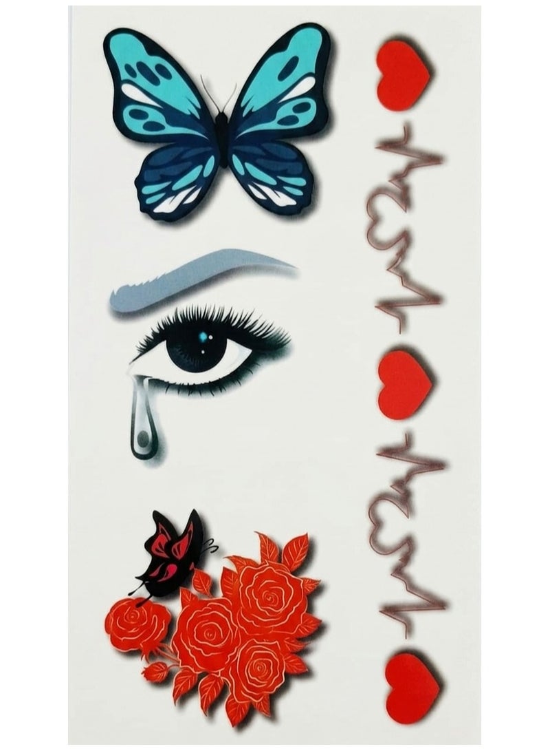Temporary tattoos in various attractive designs