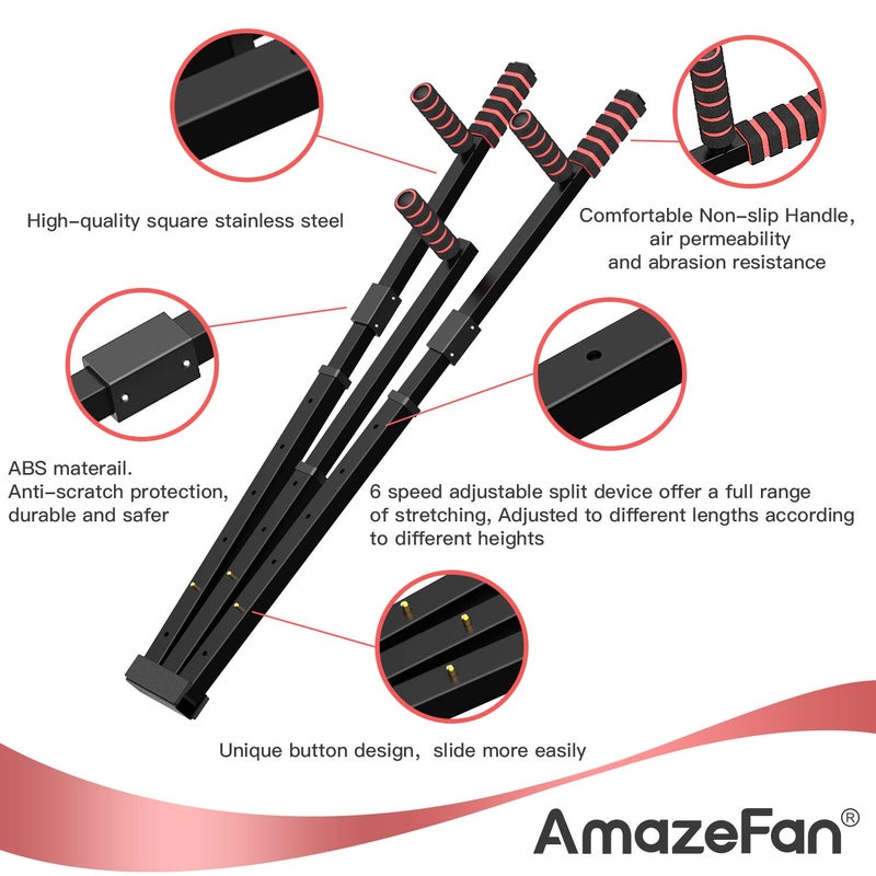 AmazeFan Leg Stretcher, 3 Bar Leg Split Stretching Machine, Flexibility Stretching Equipment for Ballet, Yoga, Dance, Martial Arts, MMA, Home Gym Exercise[US. Patent Design] - Image 3