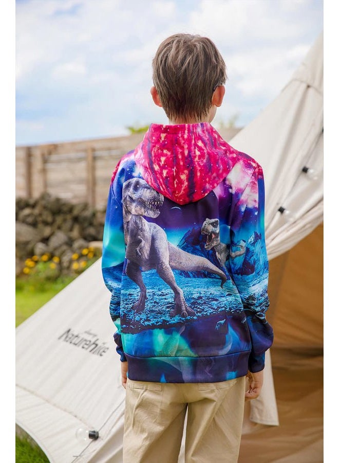 uideazone Hoodies for Boys Girls 3D Printed Hooded Sweatshirts Long Sleeve Pullover Hoody with Pocket 3-16Y, Multicolored Dinosaur, 5-6 Years - Image 3