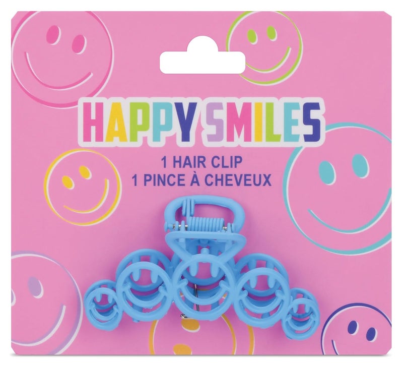 iscream 3 Claw Hair Clip  Happy Smiles Blue