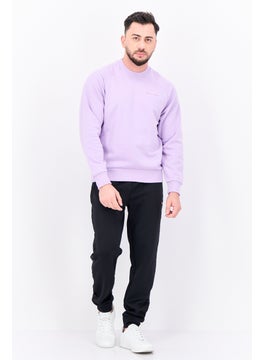 Champion Men Custom Fit Long Sleeves Outdoor Sweatshirt, Lavender  - Image 4